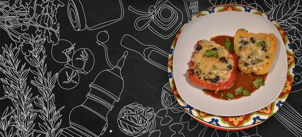 Recette de poivrons farcis au quinoa et haricots noirs