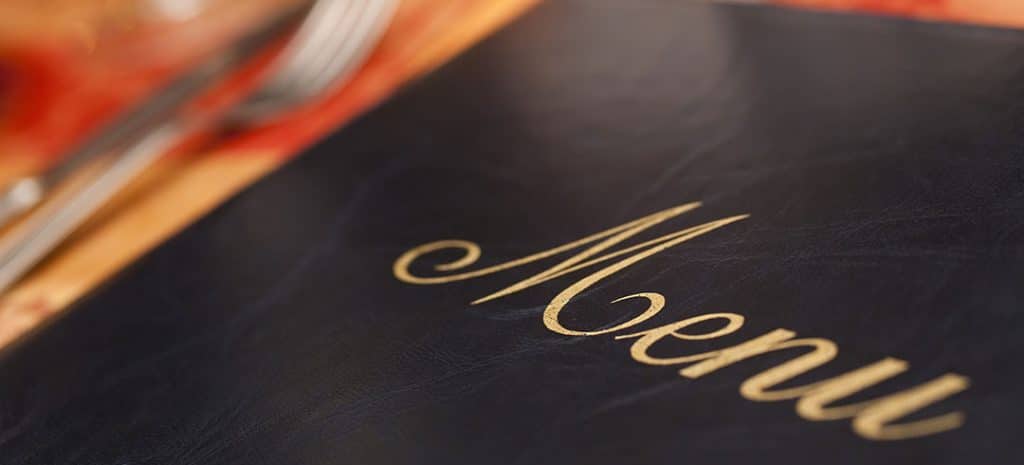 Créer un menu restaurant